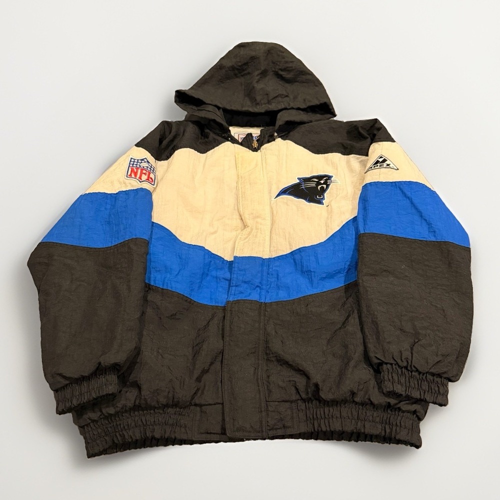 Vintage 90s NFL Pro Line by Apex One Carolina Panthers Windbreaker Jacket